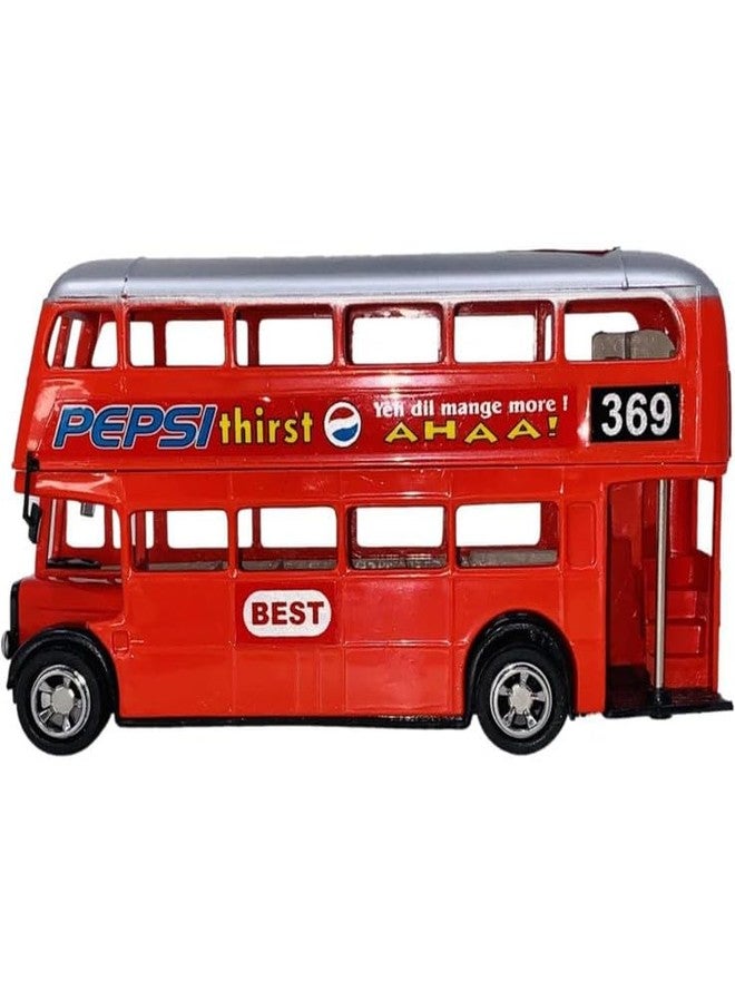 COLLEN ARRAY Double Decker Bus Toy for Kids|Pullback Action Feature|Realistic Model|Pack of 1 Bus, red color-16 - Image 1